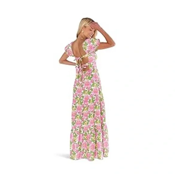 New Show Me Your Mumu Cathy Maxi Dress Fresh Floral Small - Picture 3 of 3
